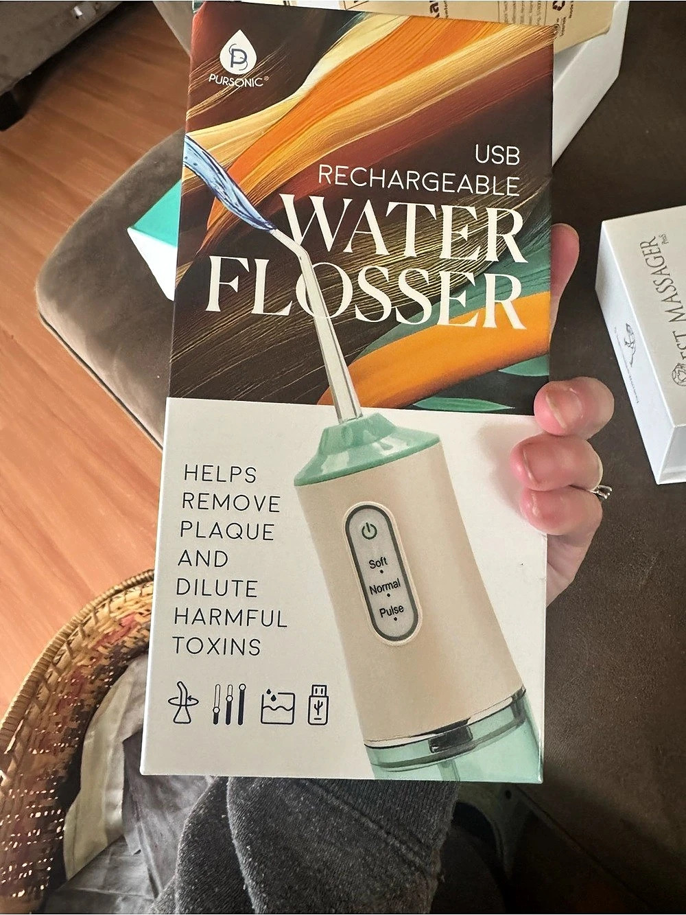 PURSONIC USB Rechargeable Water Flosser Green